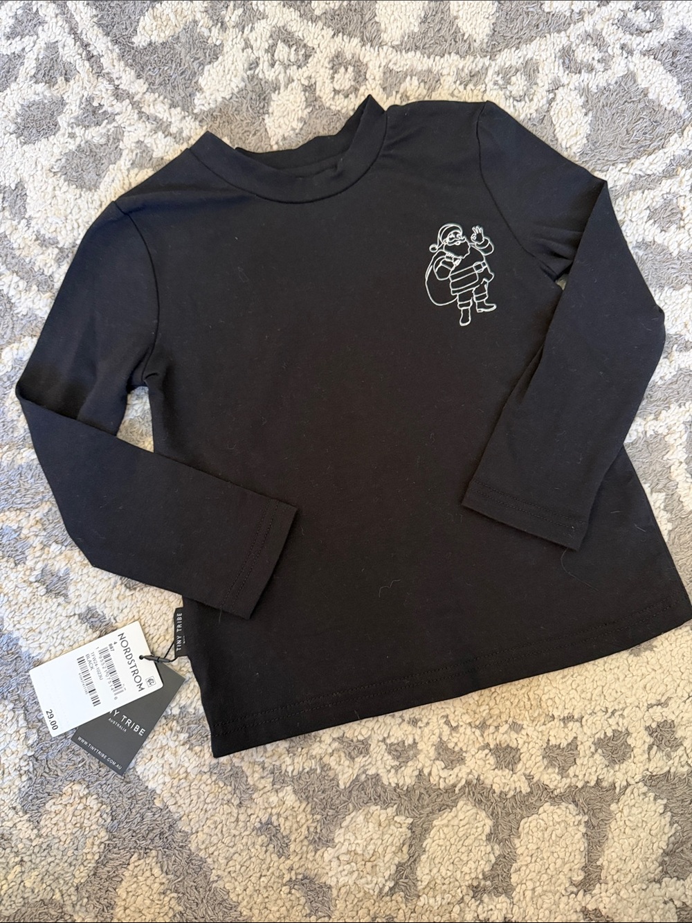 Boys’ Tiny Tribe long-sleeved tee, Christmas / Santa, size 4 NET!